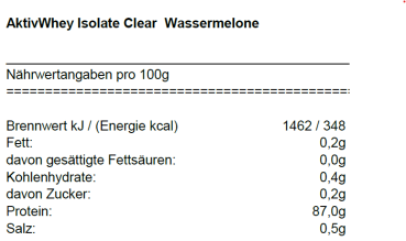 AktivWhey Isolate Clear